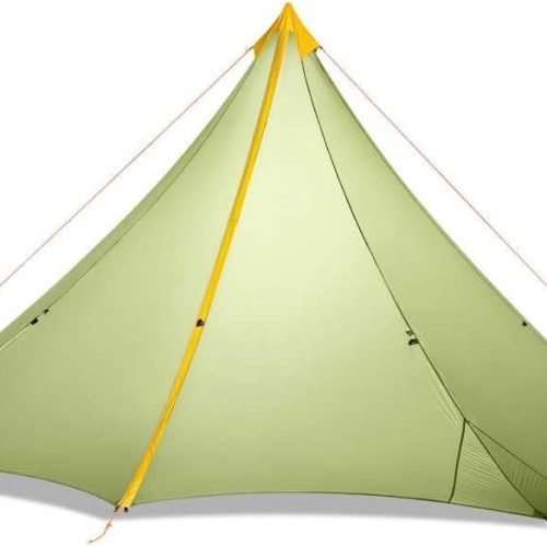 Pyramid Tarp Tent, 4 Person, Ultralight, 20D Silicone Nylon, for Camping, Backpacking, Hiking