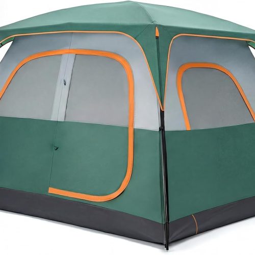 Camping Tent, 2/4/6/8 Person, Waterproof Windproof, Lightweight, Easy Setup with Carry Bag