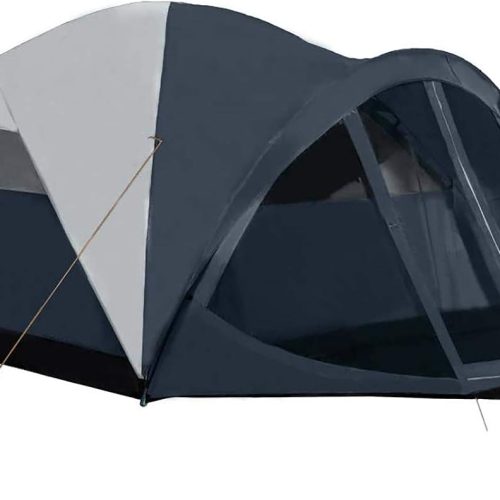 6 Person Dome Tent, with Removable Rainfly, Screen Room, Water Resistant