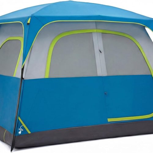 Waterproof Windproof Dome Tent, 2/4/6/8 Person, with Rainfly, Multi-Directional Ventilation, Quick Setup
