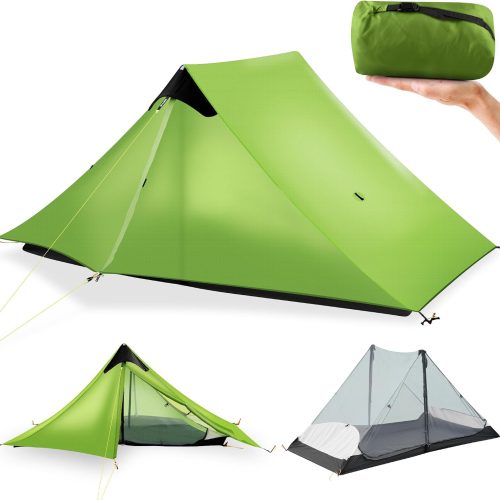 3-Season Ultralight Backpacking Tent, 1-2 Person, for Camping, Trekking, Climbing
