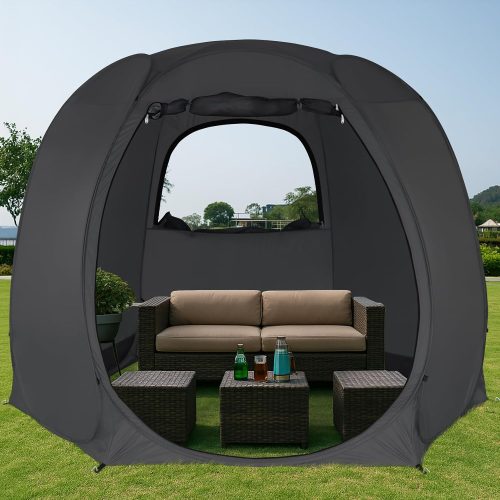 Pop-Up Screen House, 2-10 Person, with Mosquito Netting, UPF50+, for Patio, Backyard