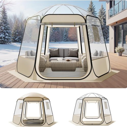 Clear Bubble Pop-Up Tent, 1-6 Person, Waterproof, with Floor Mat, for Sports Viewing