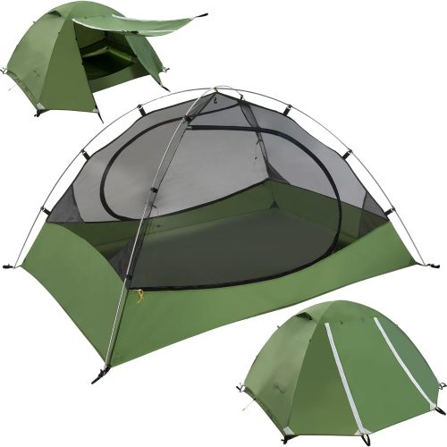 Lightweight Backpacking Tent, 1-6 Person, Waterproof, 3-Season, Quick Setup