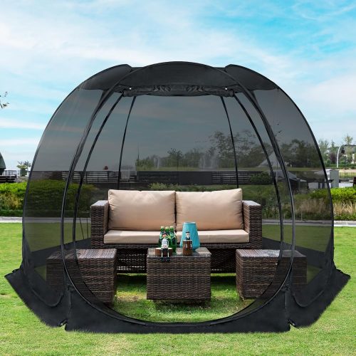 Pop-Up Screen House Tent, with Mosquito Netting, UPF50+, for Patio, Backyard, Camping