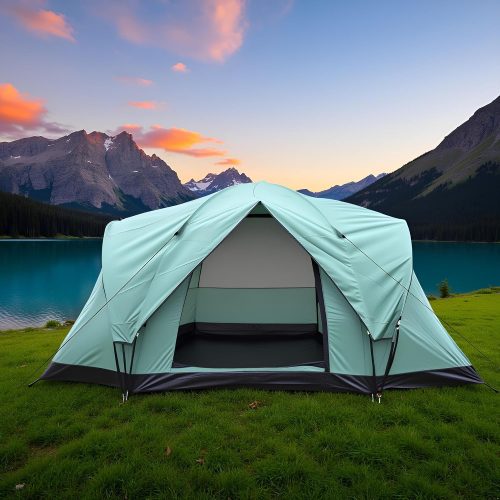Large Family Tent, 5-6 Person, Waterproof, Mesh Roof, Living Room Layout
